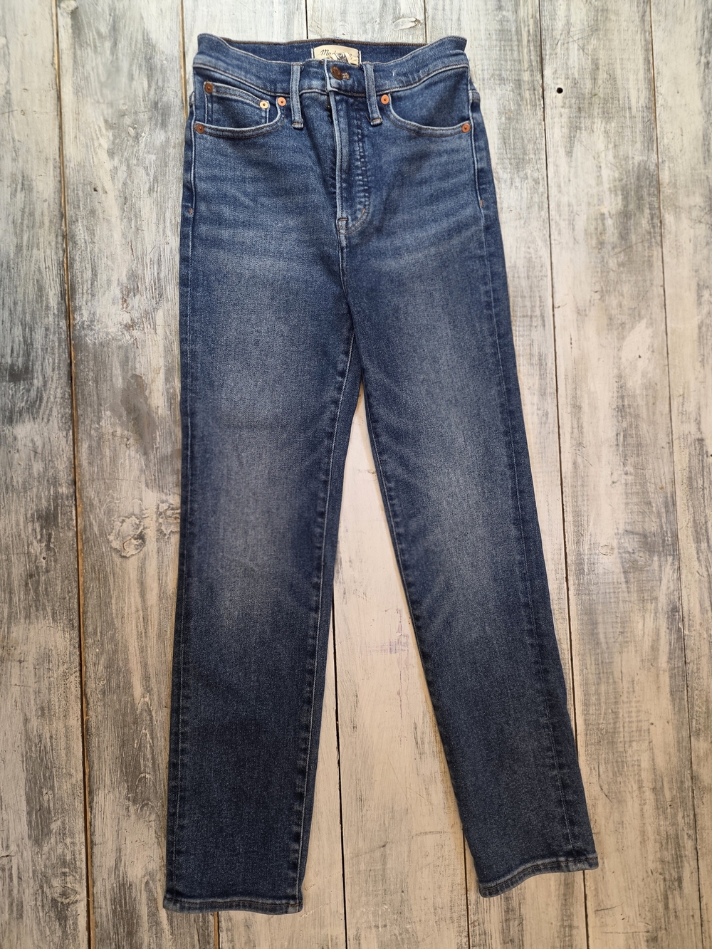 Madewell Perfect Vintage Jean Women's Straight-Leg Indigo Denim Jeans sz 26